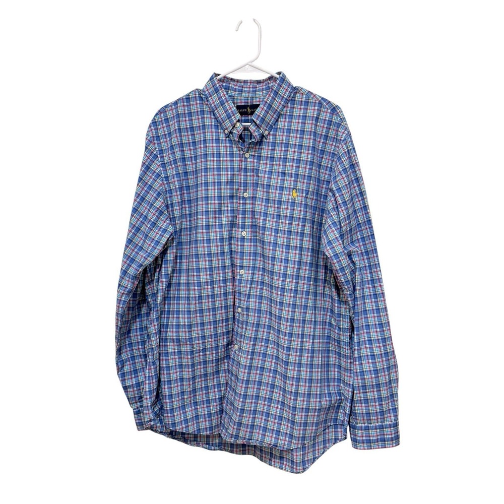Polo Ralph Lauren Pony Colorful‎ Plaid XL Ivy League Preppy Classic